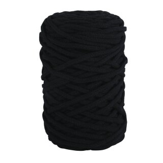 Braidy Recycling Garn, geflochten, 4mm ø, (250g Knäuel), Knäuel 65m, schwarz