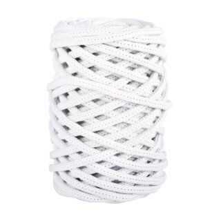 Braidy Recycling Garn, geflochten, 6mm ø, (250g Knäuel), Knäuel 27m, weiß