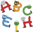 Holz Kinder Buchstabe FSC Mix Credit 5,2x5,6cm A-Z mit 2...