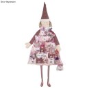 Adventskalender zum Befüllen und aufhängen Wichtelmädchen rosa