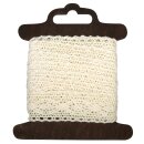 Baumwoll- Bordüre Cassandra, 2,3cm, SB-Holzkarte 2,5m, beige