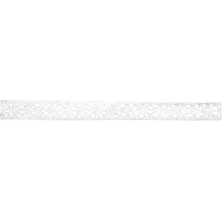 Baumwoll- Bordüre Lorena, 1cm, SB-Holzkarte 3m, weiß