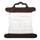 Baumwoll- Bordüre Lorena, 1cm, SB-Holzkarte 3m, weiß