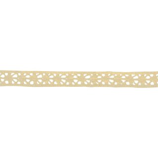 Baumwoll- Bordüre Lorena, 1cm, SB-Holzkarte 3m, beige