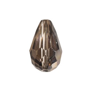 Glas Schliffperle Tropfen, 18x12mm,  1 Stück, nougat