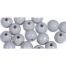 Holzperlen FSC 100%, poliert, 8mm ø, SB-Btl 82Stück, hellgrau