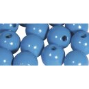 Holzperlen FSC 100%, poliert, 10mm ø, SB-Btl 52Stück, m.blau