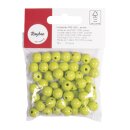 Holzperlen FSC 100%, poliert, 10mm ø, SB-Btl 52Stück, lemon