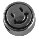 Metall- Perle Smiley , 7mm ø, Loch 2mm ø,...