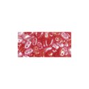 Doppelloch-Rocailles Mix verwachst, 3x5mm, Dose 12g, rot