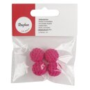 Häkelperlen , 16mm ø, SB-Btl 4Stück, pink