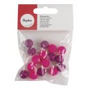 Silikonperlen, 12mm ø, SB-Btl 16Stück, pink Töne