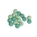 Silikonperlen, 12mm ø, SB-Btl 16Stück, mint...