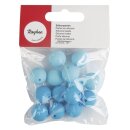 Silikonperlen, 15mm ø, SB-Btl 14Stück, hellblau Töne
