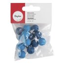 Silikonperlen, 15mm ø, SB-Btl 14Stück, blau Töne