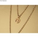 Metall Mini-Anhänger Lebensbaum, 10mm ø, 3 Stück, gold