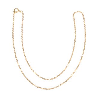 Gliederkette, 45cm, 2x3mm, SB-Btl. 1Stück, gold