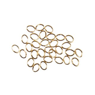 Ringel oval, 3x4mm, Stärke 0,5mm, SB-Btl. 30Stück, gold
