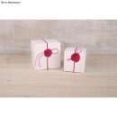 Siegel Set Fisch, 2,5cm ø, 1 Stempel, 1 Wachs ca.12g, SB-Box 1Set, pink