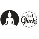Labels Buddha, feel Glück, 30mm ø, SB-Btl...