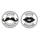Labels Savon Monsieur+Madame, 30mm ø, SB-Btl...