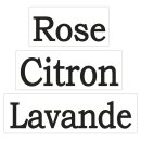 Labels Rose+Citron+Lavande, 30x15mm, 40x15mm, 50x15mm,...