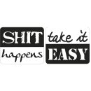 Labels Shit happens, take it Easy, 25x30mm, SB-Btl...