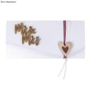 Holz-Minischrift Mr&Mrs,FSC Mix Cred, 7x6,2x0,3cm, SB-Btl 4Stück, natur
