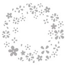 Stanzschablone: Blütenkranz Negativ, ca. ø...