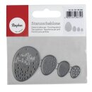 Stanzschablonen Set: Ostereier, 1,5-4,5cm x 1,1-3,2cm 4 Stück