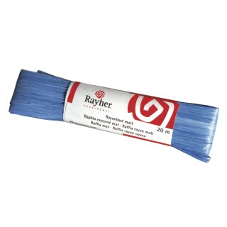 Rayonbast, matt, Strang 20 m, d.blau
