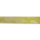 Organzaband Blätterwerk 25mm lindgrün
