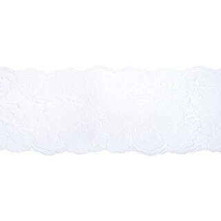 Spitzenband mit Blüten, 13cm, SB-Btl 7,5m, weiß