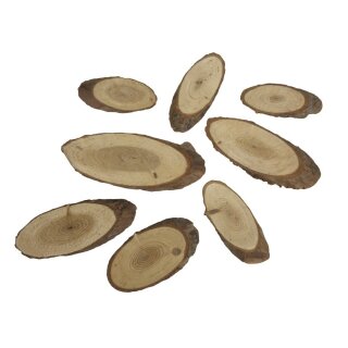 Pinien-Scheiben oval, Größe: 4cm-8cm,  100g