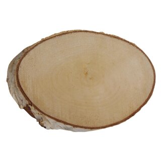 Birken Scheibe oval natur