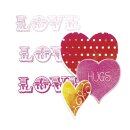 Sizzix Framelits Set with Stamp, Love,Hugs&Hearts,...