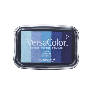 Stempelkissen Versacolor, 5 Farben, Stempelfläche 4,7x7,5 cm, Blau-Töne