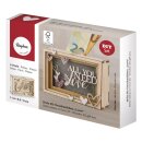 Holz 3D Geschenkbox Love 11,5x8,5x5cm, 14 tlg. Bausatz natur