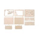 Holz 3D Geschenkbox Love 11,5x8,5x5cm, 14 tlg. Bausatz natur