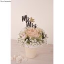 Holzstecker Mr&Mrs, FSCMixCred, 9,3x18cm, SB-Btl...