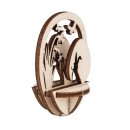 Holz-Steckt. Ostern,FSCMixCred, 20-tlg., 4x6cm Eier, SB-Btl 1Set, natur