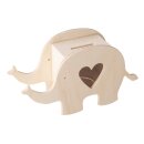 Holz Spardose Elefant, FSC 100%, 16,4x5,5x9cm, natur