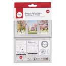 Fenster Malvorlagen Frühling & Ostern 3 Vorlagen + 1 Kreidemarker 1Set