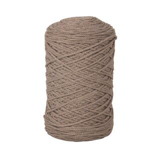 Braidy Recycling Garn, geflochten, 2mm ø, (250g Knäuel), Knäuel 250m, taupe