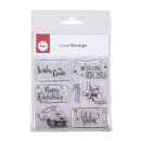 Clear Stamps - Christmas Greetings, 102,5x97mm, 7 Motive,...