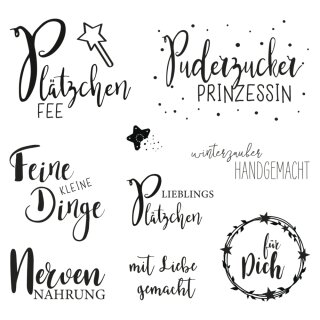 Clear Stamps - Süße Grüße, 102,5x97mm, 9 Motive 1 Bogen