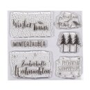 Clear Stamps - Weihnachtsgrüße, 102,5x97mm, 6 Motive 1 Bogen