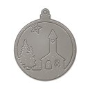 Stanzschablone Weihnachtskugel Kirche, 6,5cm ø, SB-Btl 1Stück