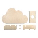 Holzbausatz Lampe kl. Wolke,FSCMixCred, 31x18,5x7,5cm, 6-teilig, Box 1Set, natur
