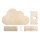 Holzbausatz Lampe kl. Wolke,FSCMixCred, 31x18,5x7,5cm, 6-teilig, Box 1Set, natur